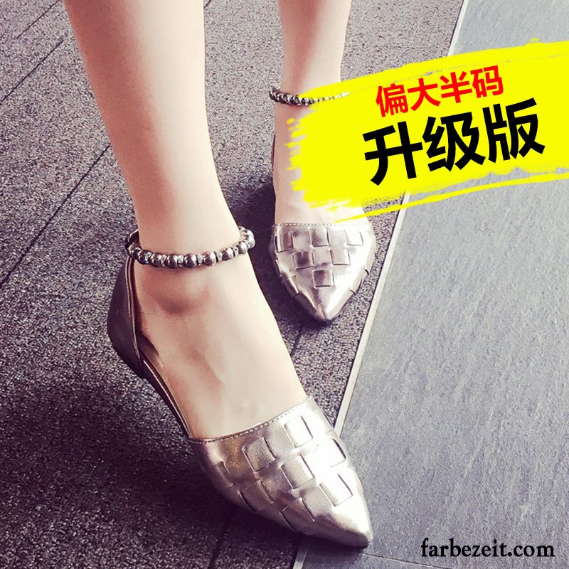Abend Sandaletten Silber Allgleiches Trend Spitze Schleife Schuhe Flache Schuhe Sommer Mode Neue Damen Sandalen Billig