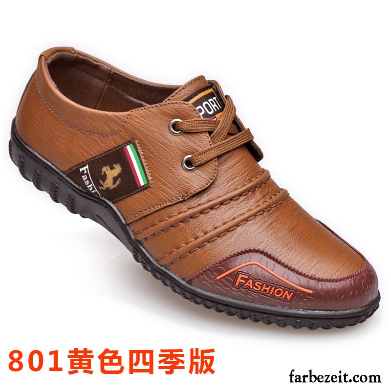 Anzug Schuhe Braun Herren Casual Lederschue Thermische Jugend Geschäft Feder England Trend Schuhe Arbeitsschuhe Schnürung Verkaufen