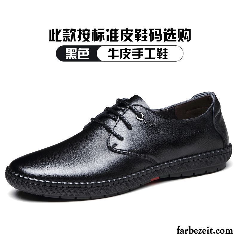 Anzug Schuhe Schwarz Echtleder Weiche Sohle England Herren Jugend Feder Schuhe Lederschue Casual Geschäft Trend Kaufen