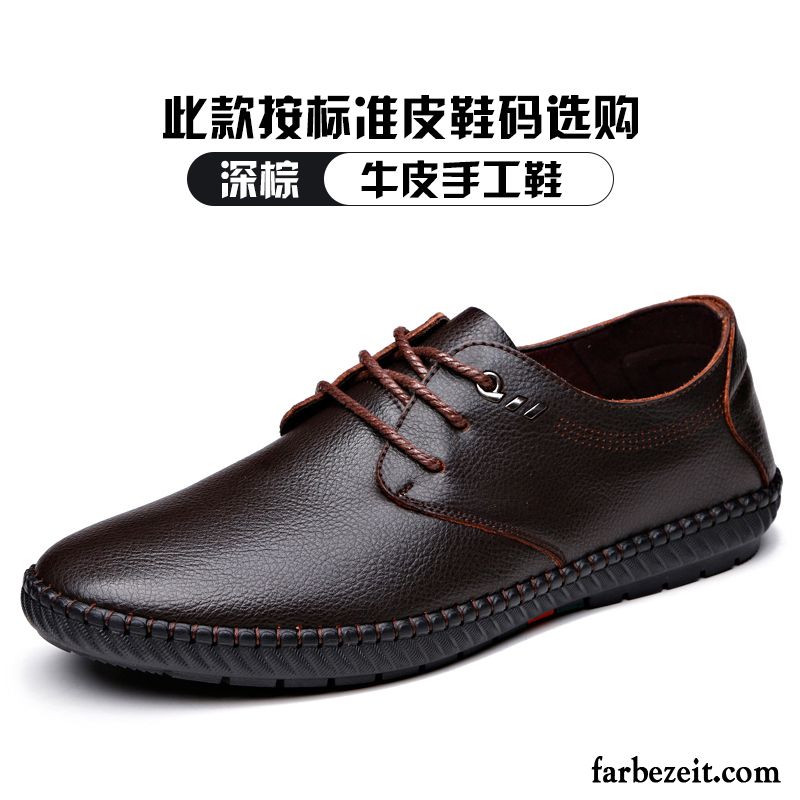 Anzug Schuhe Schwarz Echtleder Weiche Sohle England Herren Jugend Feder Schuhe Lederschue Casual Geschäft Trend Kaufen