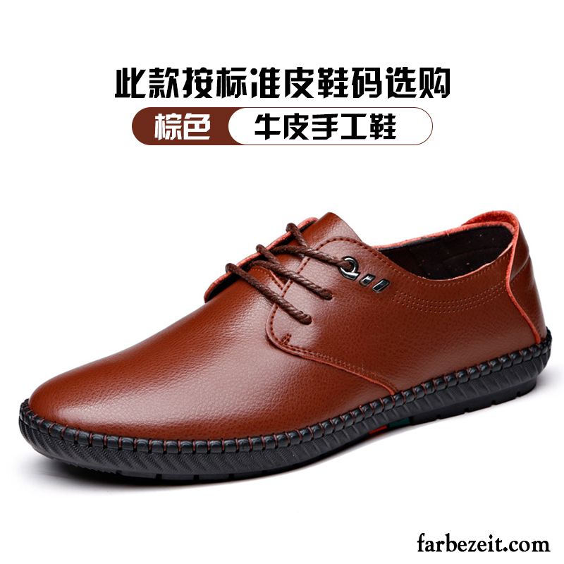 Anzug Schuhe Schwarz Echtleder Weiche Sohle England Herren Jugend Feder Schuhe Lederschue Casual Geschäft Trend Kaufen