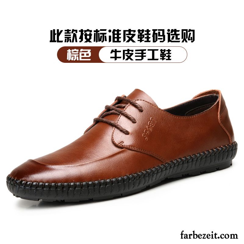 Anzug Schuhe Schwarz Echtleder Weiche Sohle England Herren Jugend Feder Schuhe Lederschue Casual Geschäft Trend Kaufen