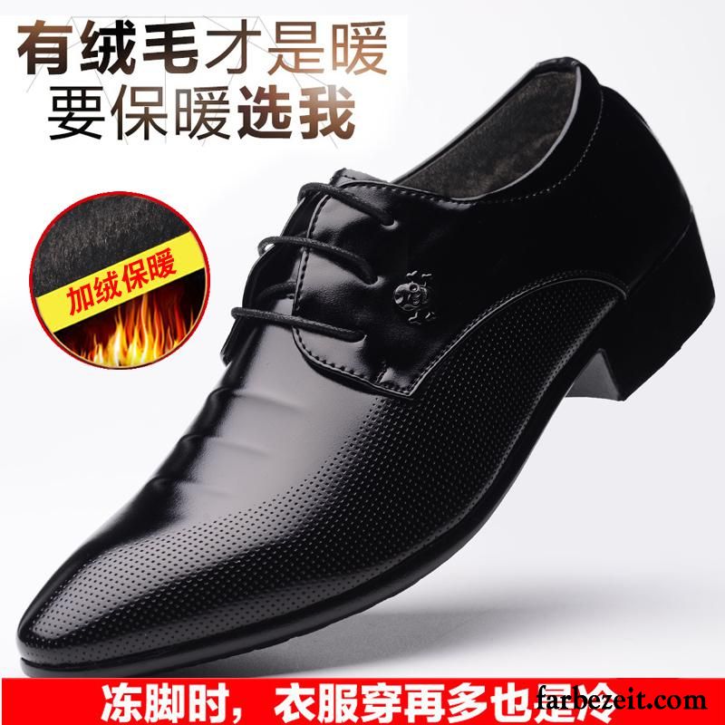 Billige Schuhe Herren Trend Lederschue Spitze Baumwolle Schuhe Winter Casual Geschäft Billig