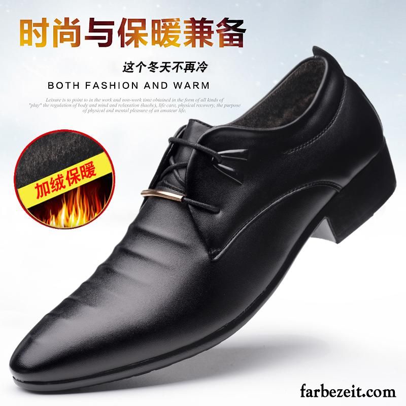 Billige Schuhe Herren Trend Lederschue Spitze Baumwolle Schuhe Winter Casual Geschäft Billig