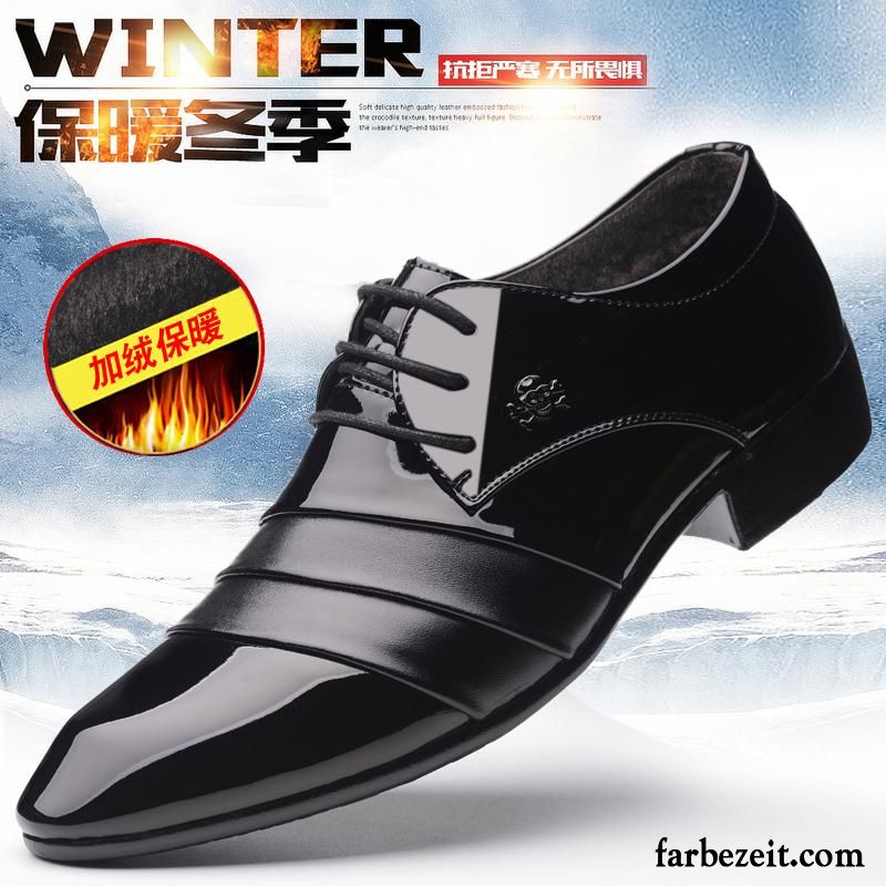 Billige Schuhe Herren Trend Lederschue Spitze Baumwolle Schuhe Winter Casual Geschäft Billig