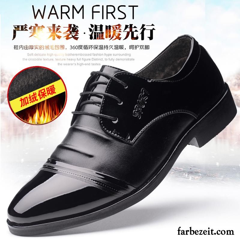 Billige Schuhe Herren Trend Lederschue Spitze Baumwolle Schuhe Winter Casual Geschäft Billig