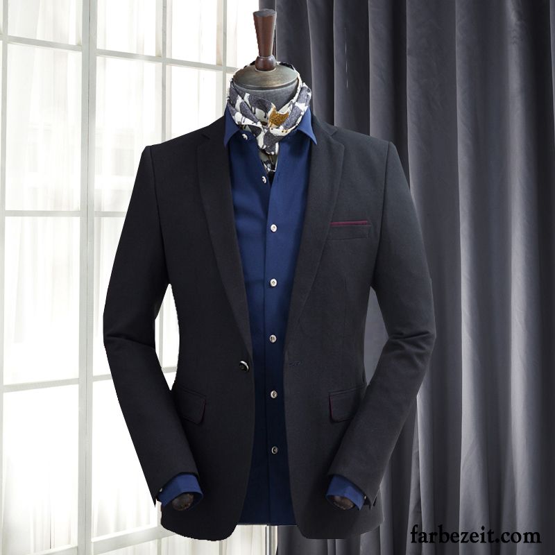 Blazer Herren Slim Fit Schwarz Hell Ausverkauf Schlank Mode Kostüm Mantel Blazer Freizeit Überzieher Trend Jugend Grau Anzüg Günstig