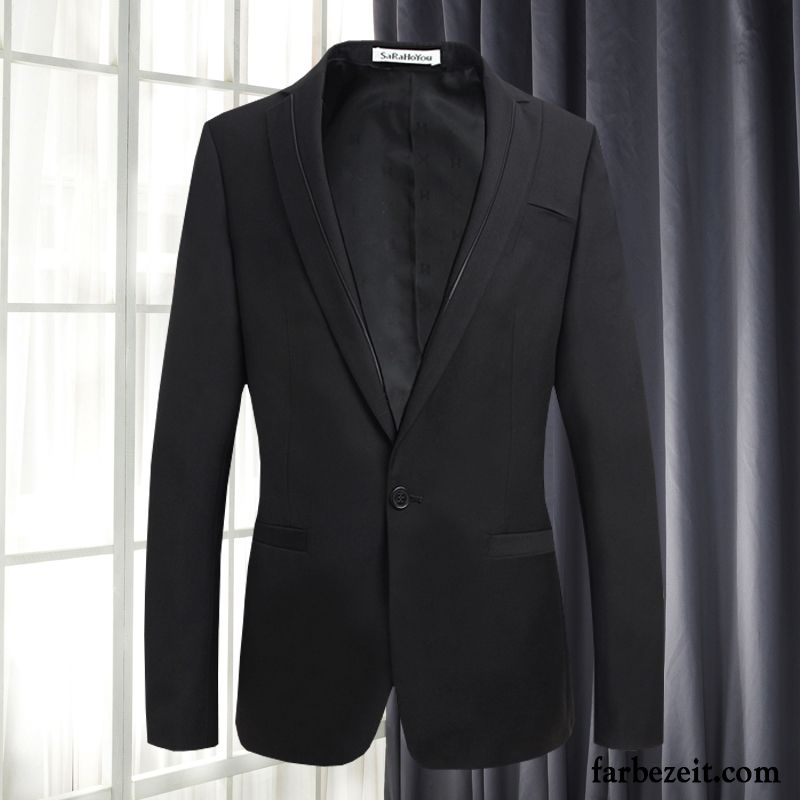 Blazer Herren Slim Fit Schwarz Hell Ausverkauf Schlank Mode Kostüm Mantel Blazer Freizeit Überzieher Trend Jugend Grau Anzüg Günstig