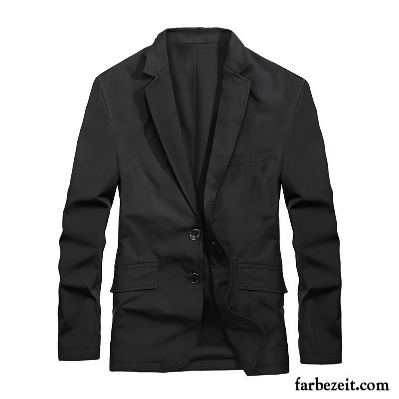 Blazer Herren Überzieher Kostüm Freizeit Mantel Trend Schlank Army Grün