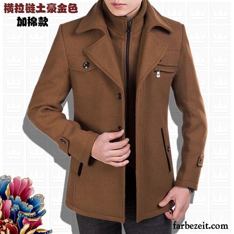 Blouson Jacke Männer Winter Herbst Herren Verdickung Wolle Freizeit Jacke Große Größe Überzieher Baumwolle Langer Abschnitt Mantel Billig