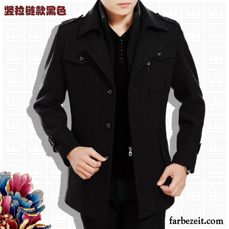 Blouson Jacke Männer Winter Herbst Herren Verdickung Wolle Freizeit Jacke Große Größe Überzieher Baumwolle Langer Abschnitt Mantel Billig