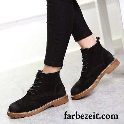 Boots Schuhe Damen Schuhe Neue Kurze Allgleiches Flache Schüler England Martin Stiehlt Herbst Winter Trend Günstig