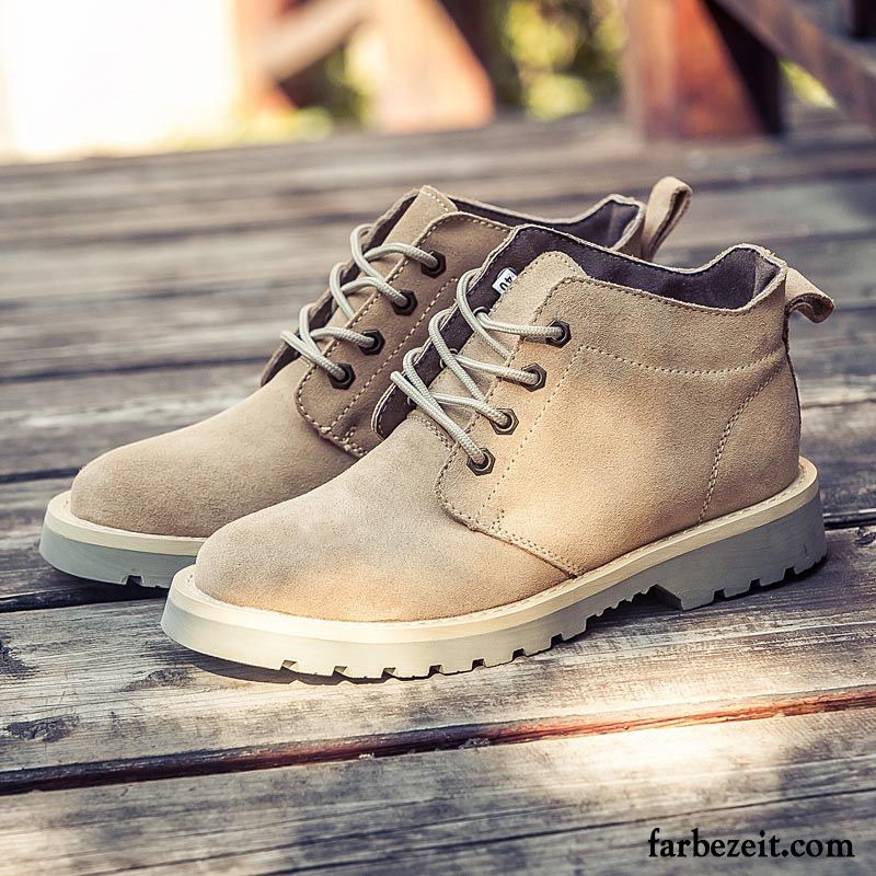 Boots Schuhe Herren Kurze Stiefel Martin Stiehlt Cargo Allgleiches Schuhe Hohe Trend England Herbst Casual Verkaufen