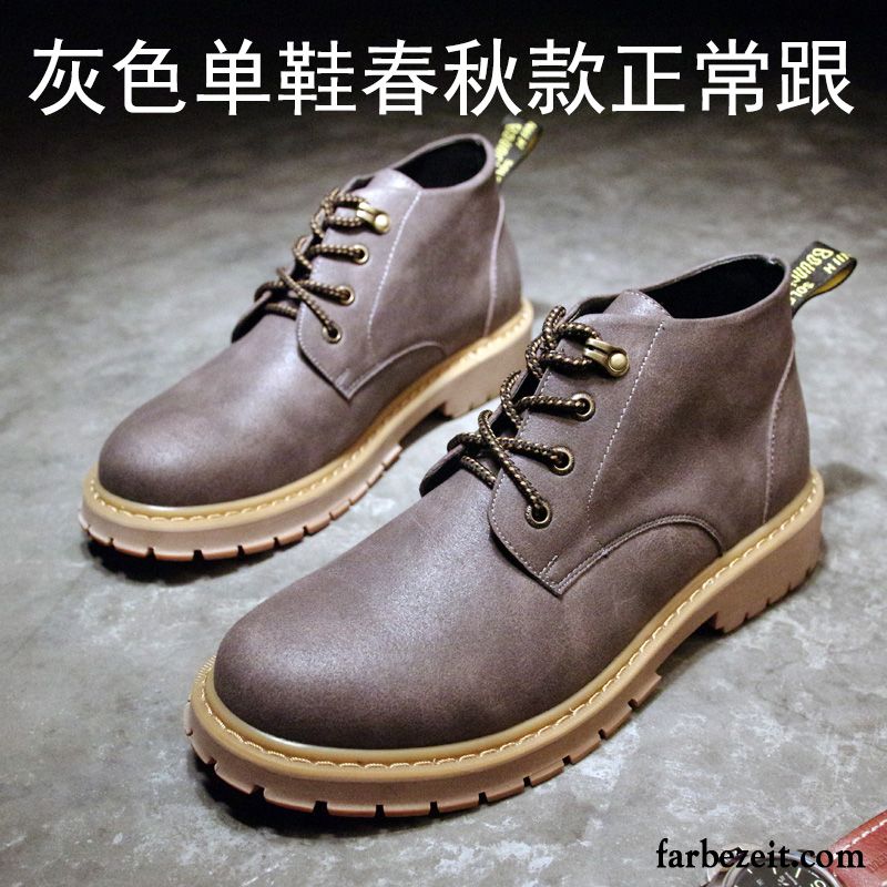 Boots Winter Herren Winter Herbst Trend Cargo Baumwolle Schuhe Martin Stiehlt Kurze Hohe England Runde Zehe Dicke Sohle Kaufen