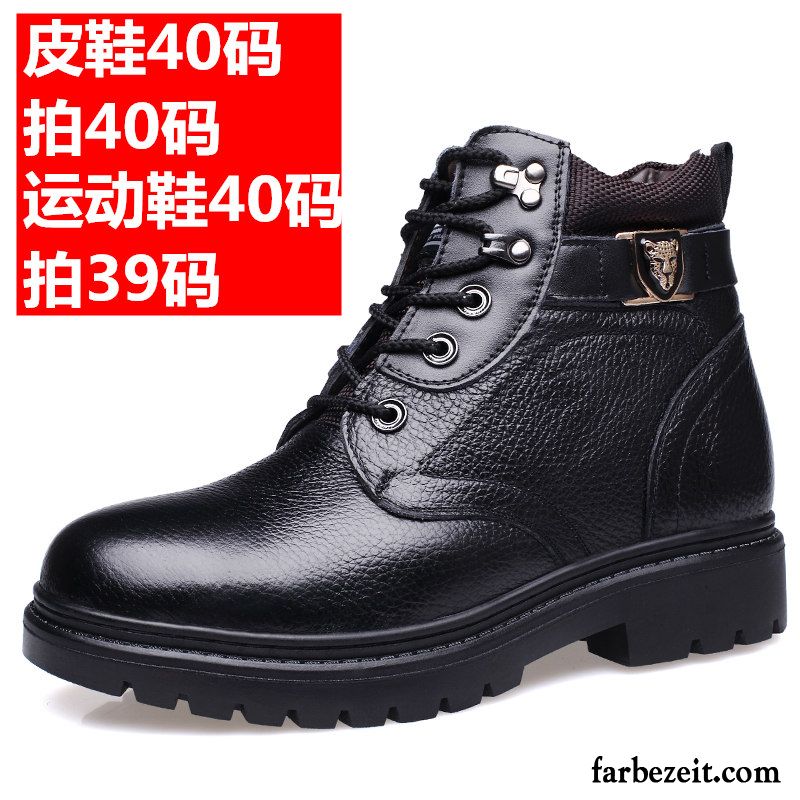 Braune Herren Hohe Martin Stiehlt England Baumwolle Schuhe Cargo Echtleder Plus Samt Winter Kaufen