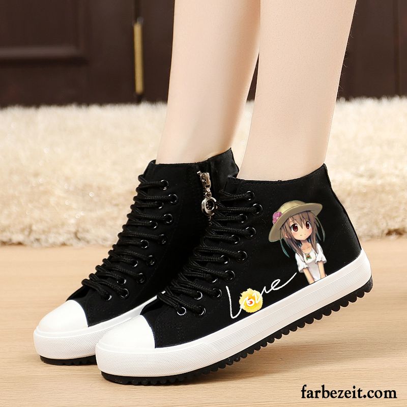 Braune Lederschuhe Damen Flache Schüler Casual Feder Schnürung Skaterschuhe Tuch Schuhe Langschaft Trend Kostenloser Versand