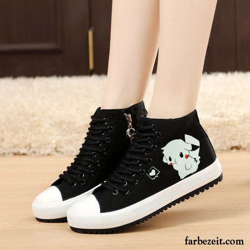 Braune Lederschuhe Damen Flache Schüler Casual Feder Schnürung Skaterschuhe Tuch Schuhe Langschaft Trend Kostenloser Versand