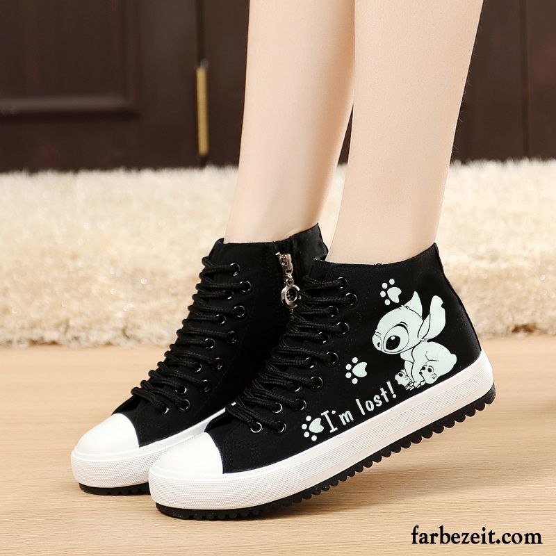 Braune Lederschuhe Damen Flache Schüler Casual Feder Schnürung Skaterschuhe Tuch Schuhe Langschaft Trend Kostenloser Versand