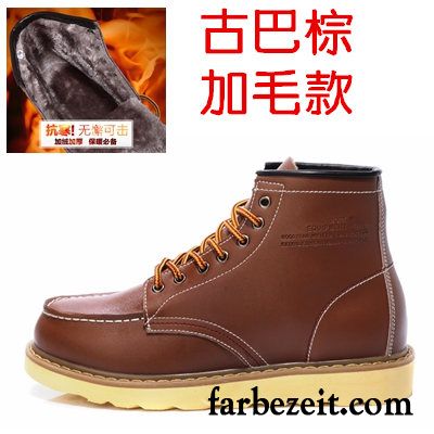 Business Boots Herren Leder Kurze Hohe Schuhe Echtleder Cargo Plus Samt Martin Stiehlt