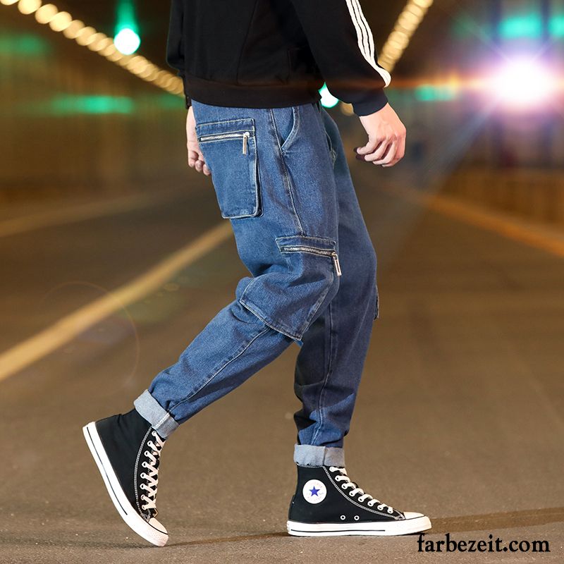 Cargohose Herren Freizeit Feder Trend Jeans Harlan Allgleiches Hellblau