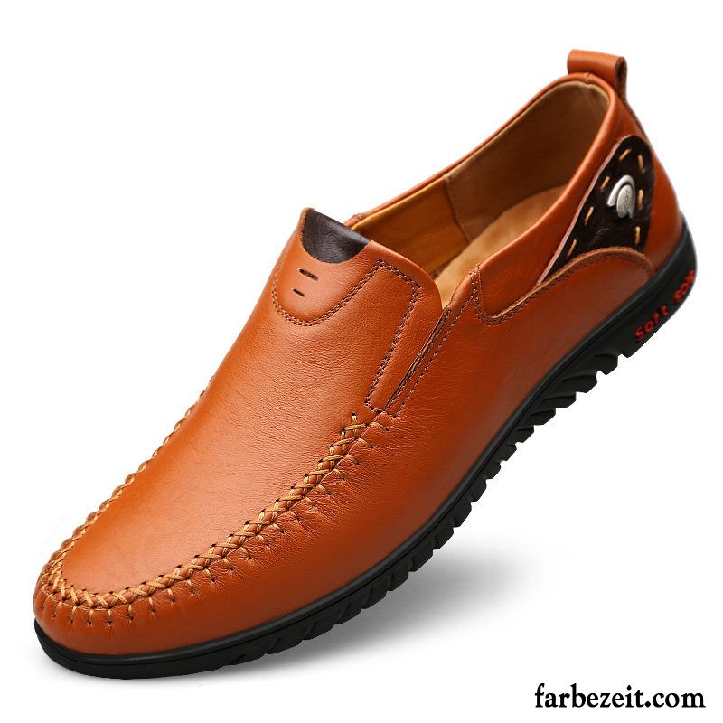 Comfort Schuhe Herren Casual Neue Trend Lederschue Echtleder Schuhe Faul Schwarz Weiß Slip-on Kaufen