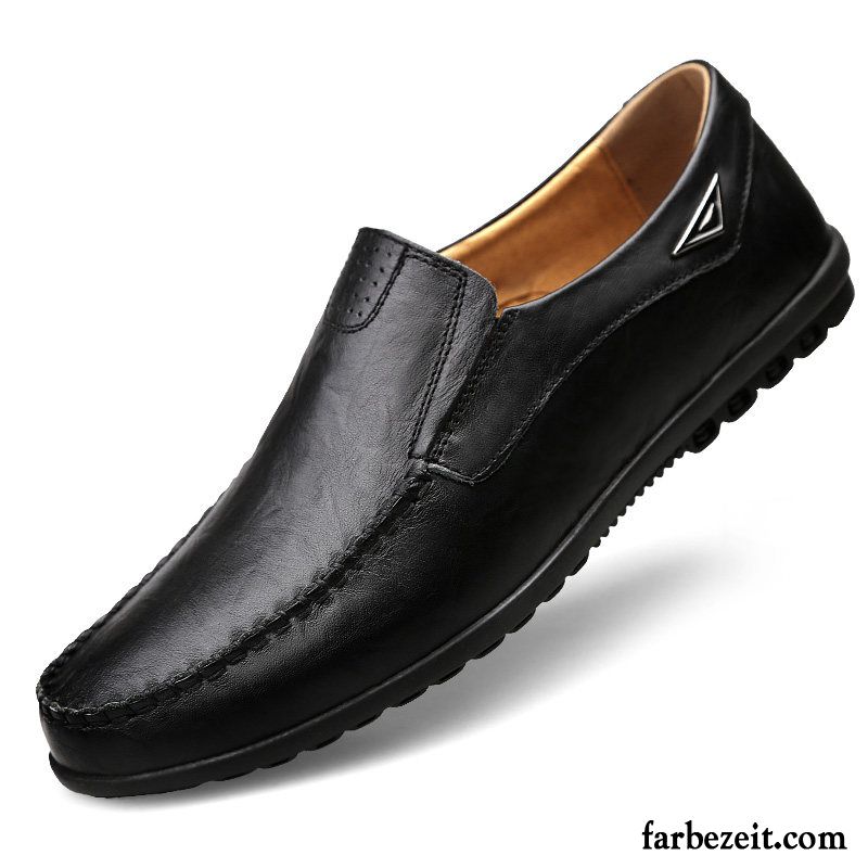 Comfort Schuhe Herren Casual Neue Trend Lederschue Echtleder Schuhe Faul Schwarz Weiß Slip-on Kaufen