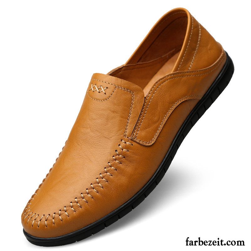 Comfort Schuhe Herren Casual Neue Trend Lederschue Echtleder Schuhe Faul Schwarz Weiß Slip-on Kaufen