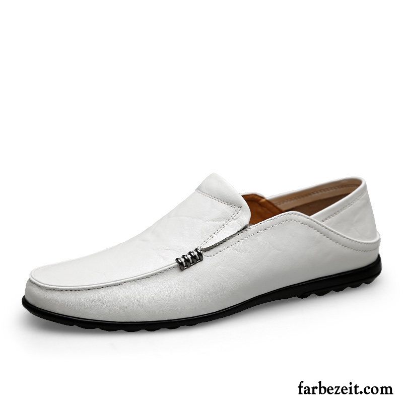 Comfort Schuhe Herren Casual Neue Trend Lederschue Echtleder Schuhe Faul Schwarz Weiß Slip-on Kaufen