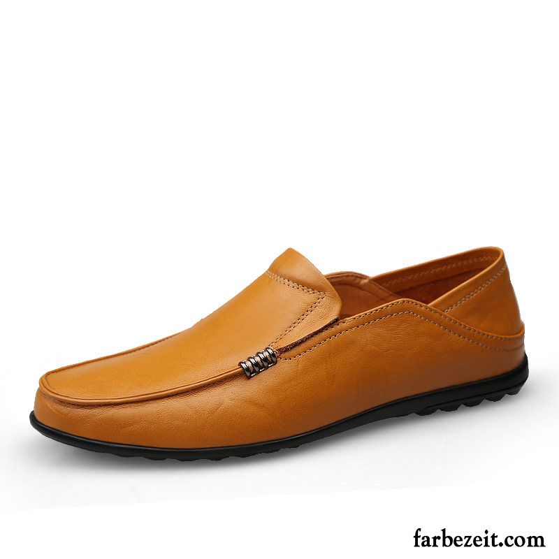 Comfort Schuhe Herren Casual Neue Trend Lederschue Echtleder Schuhe Faul Schwarz Weiß Slip-on Kaufen