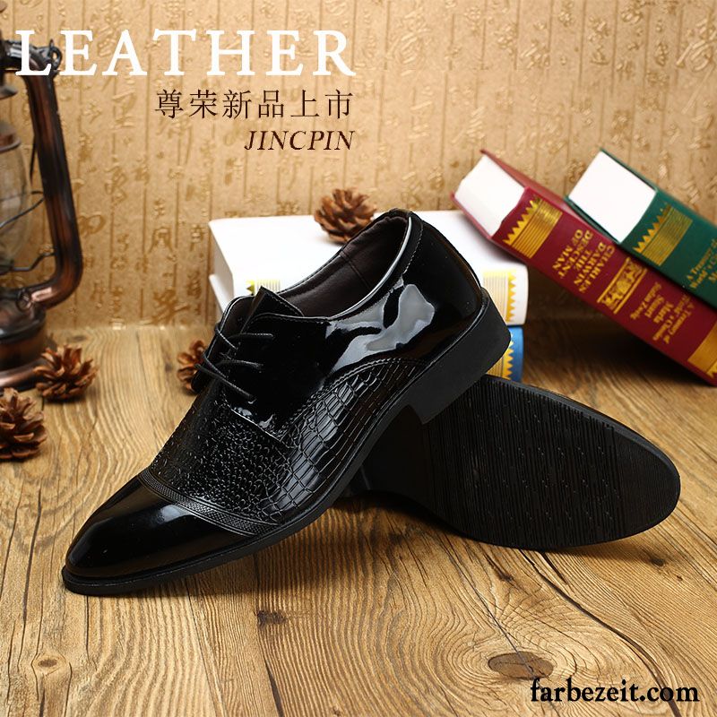 Coole Leder Schuhe Casual Jugend Lederschue Herbst Winter Mode England Spitze Trend Herren Schuhe Sale