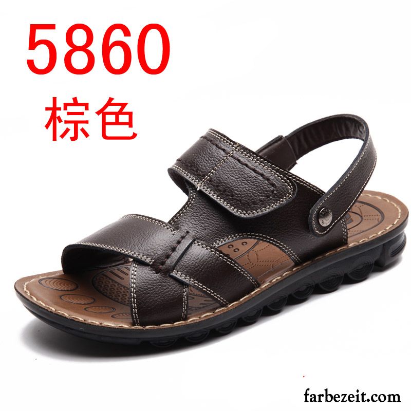 Coole Schuhe Männer Herren Schuhe Trend Echtleder Sandalen Sommer Casual Pantolette Strand Günstig