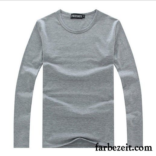 Coole T Shirts Herren Weiß Herbst Kleidung Winter Lange Ärmel Baumwolle Unteres Hemd T-shirts Neu Rein Kaufen