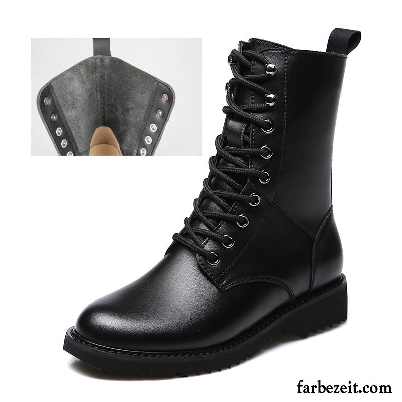 Damen Boots Sale Flache Schnürung Kurze Echtleder Baumwolle Schuhe Trend Feder Dick Lovers Herbst Martin Stiehlt England Kaufen