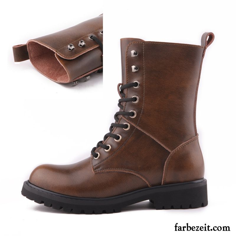 Damen Boots Sale Flache Schnürung Kurze Echtleder Baumwolle Schuhe Trend Feder Dick Lovers Herbst Martin Stiehlt England Kaufen