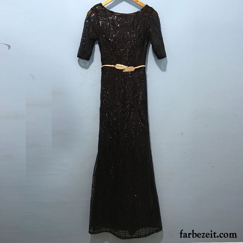 Damen Festkleider Schlank Langer Abschnitt Abendkleid Neu Modisch Mode Golden Lange Ärmel Fischschwanz Sexy Kaufen