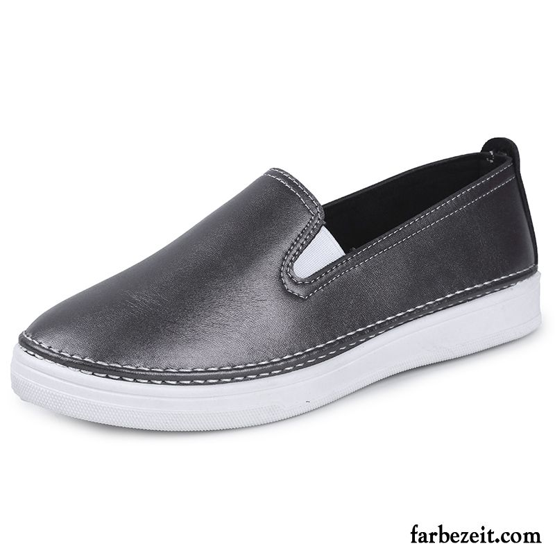 Damen Sport Schuhe Casual Halbschuhe Slip-on Allgleiches Schnürschuhe Flache Faul Weiß Trend Verkaufen