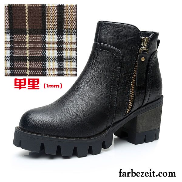 Damenschuhe Günstig Feder England Martin Stiehlt Kurze Allgleiches Schüler Dick Neue Trend Winter Herbst Hochhackigen Damen Billig