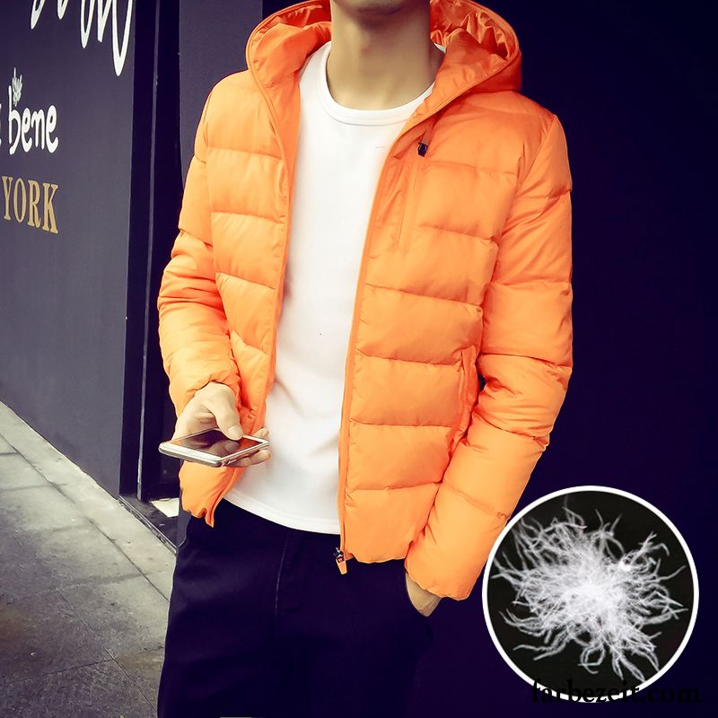 Daunenjacke Herren Grün Trend Kapuze Daunenjacke Schlank Jugend Große Größe Überzieher Licht Winter Kurzer Absatz Schüler Kaufen