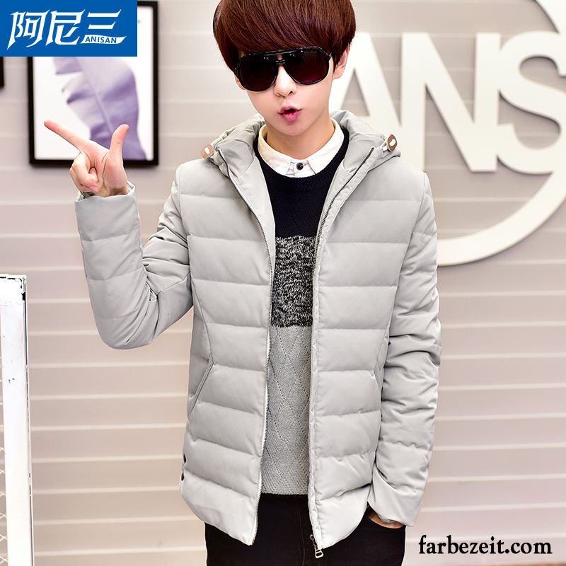 Daunenjacke Mode Herren Daunenjacke Trend Neu Kurzer Absatz Überzieher Schüler Schlank Licht Winter Billig