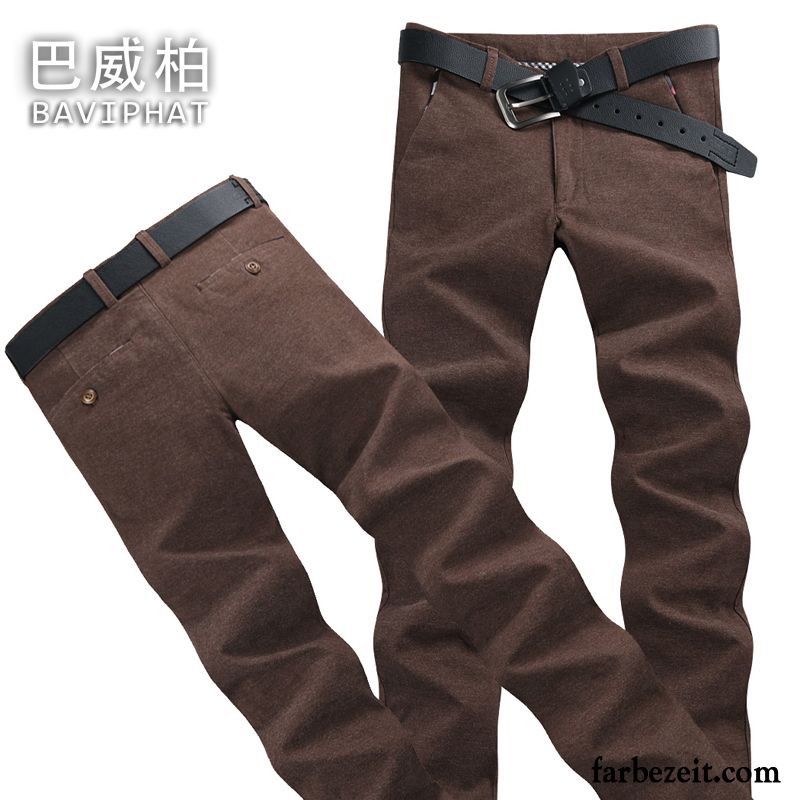 Dreiviertel Hose Herren Freizeit Herbst Neu Winter Baumwolle Schlank Verdickung Hose Plus Samt Trend Lange Verkaufen