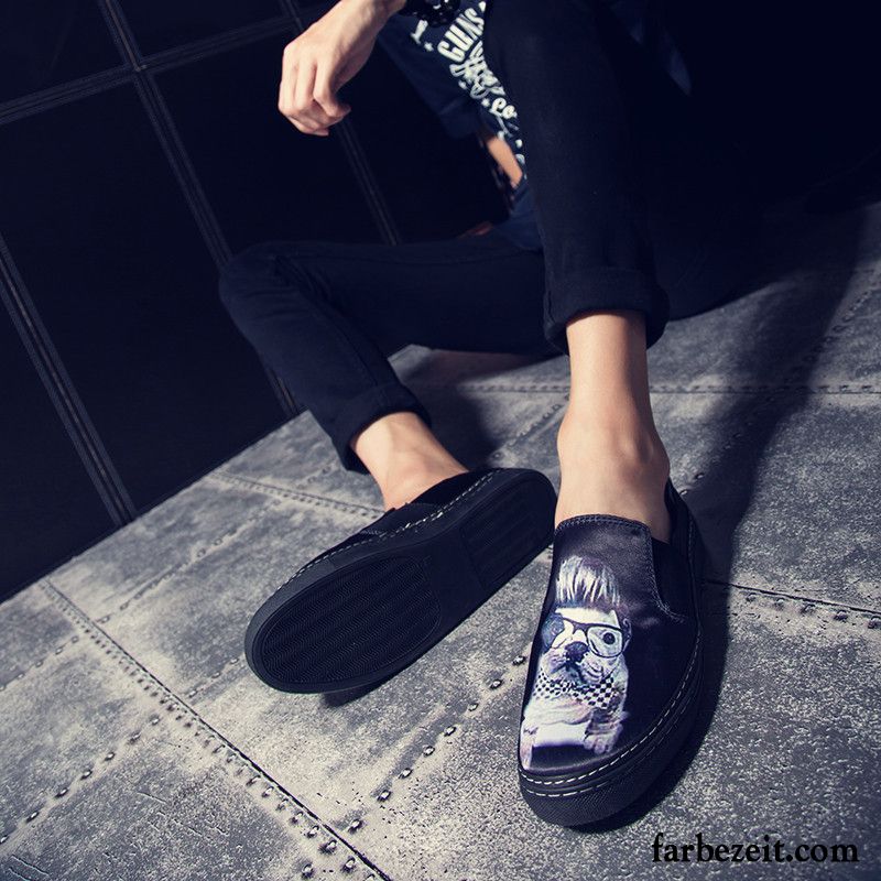 Elegant Männer Schuhe Sommer Espadrille Halbschuhe Drucken Faul Casual Skaterschuhe Trend Atmungsaktiv Herren Teenager Günstig