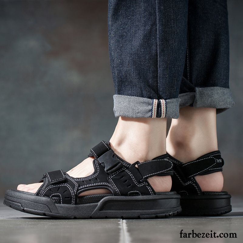 Exklusive Herren Sandalen Draussen Strand Sommer Schuhe Rutschsicher Sandalen Casual Neue Günstig