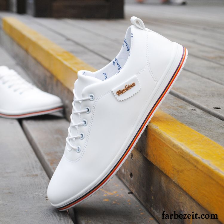 Extravagante Schuhe Herren Schuhe Jugend Skaterschuhe Casual Weiß Trend Lederschue Herbst Winter Sale