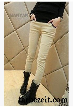 Farbige Hosen Damen Winter Trend Bleistift Hose Freizeit Outwear Herbst Leggings Unter Dünn Plus Samt Neu Sale