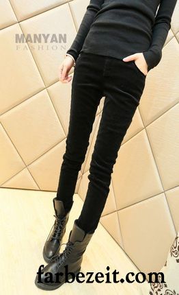 Farbige Hosen Damen Winter Trend Bleistift Hose Freizeit Outwear Herbst Leggings Unter Dünn Plus Samt Neu Sale