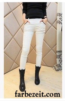 Farbige Hosen Damen Winter Trend Bleistift Hose Freizeit Outwear Herbst Leggings Unter Dünn Plus Samt Neu Sale