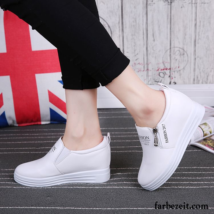 Festliche Schuhe Damen Trend Schüler Dicke Sohle Faul Feder Rot Weiche Sohle Halbschuhe Erhöht Herbst Slip-on Casual Neue