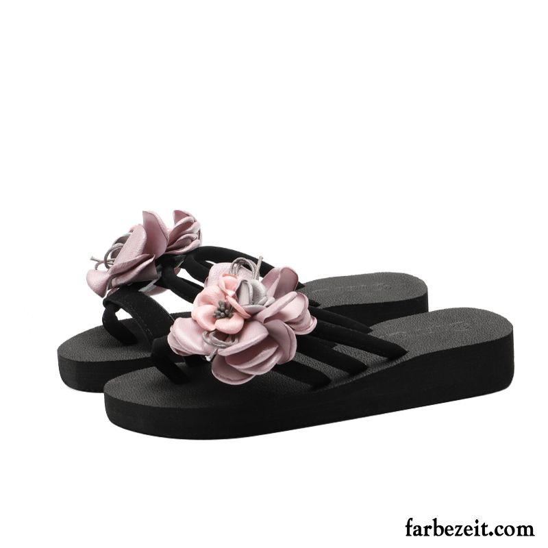 Flip Flops Damen Hausschuhe Dicke Sohle Sommer Allgleiches Mode Sandalen Grün