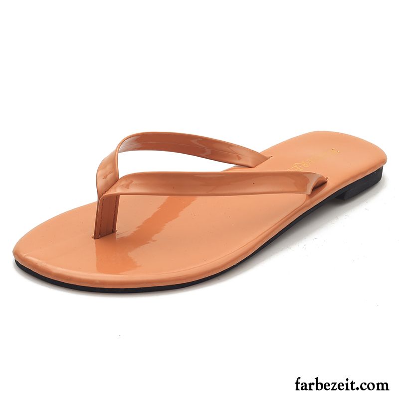 Flip Flops Damen Sommer Hausschuhe Allgleiches Neue Flache Schüler Schwarz Rot