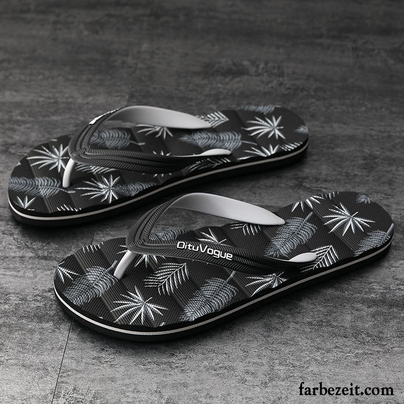 Flip Flops Herren England Draussen Sommer Pantolette Wasserdicht Trend Camouflage Sandfarben Schwarz